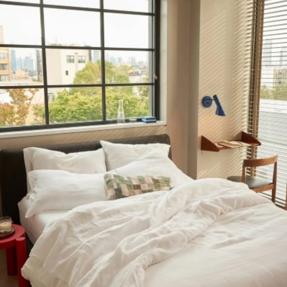 Buffy Soft Hemp Linen Duvet Cover, White - King / Cal King - NWT